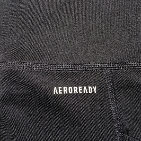 adidas Ladies 7/8 3-Stripe Black Active Tight Medium NWT - Picture 2 of 6